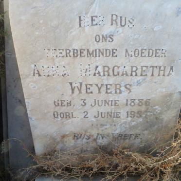 WEYERS Anna Margaretha 1886-195?