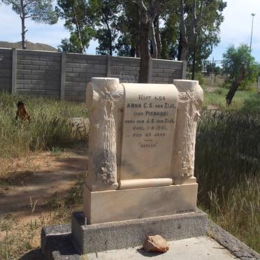 ZIJL Anna C.S., van nee PIENAAR -1921