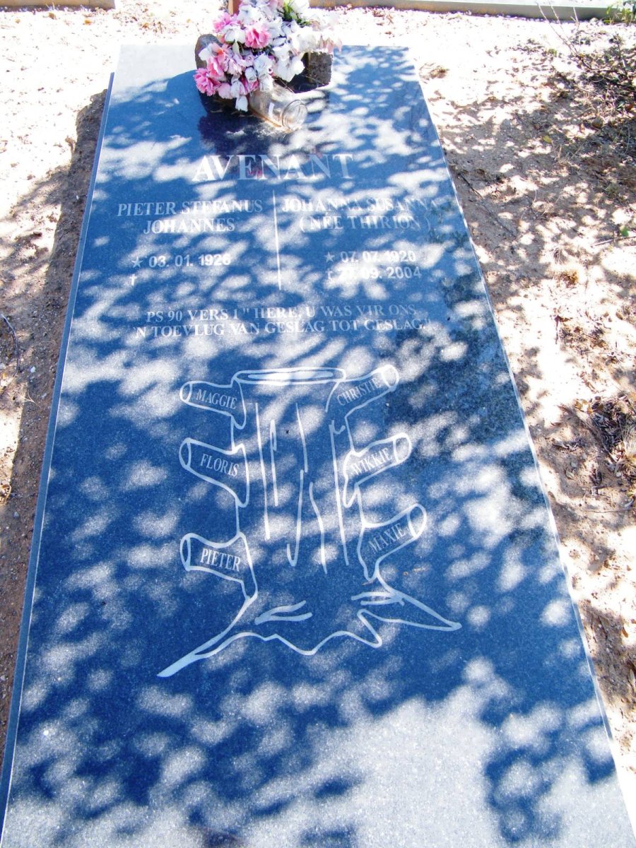 AVANT Pieter Stefanus Johannes 1920- &amp; Johanna Susanna THIRION 1920-2004