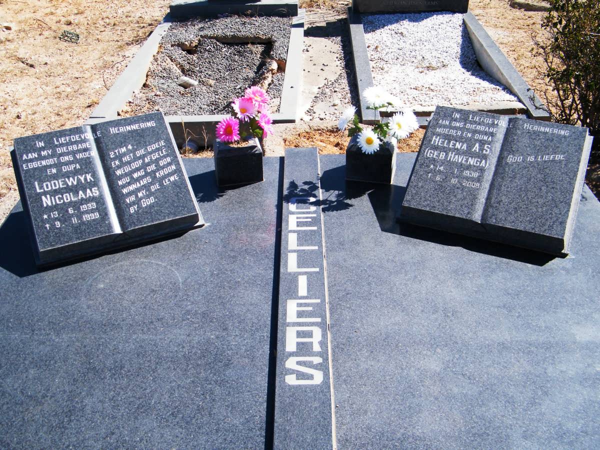 CELLIERS Lodewyk Nicolaas 1933-1999 &amp; Helena A.S HAVENGA 1936-2008