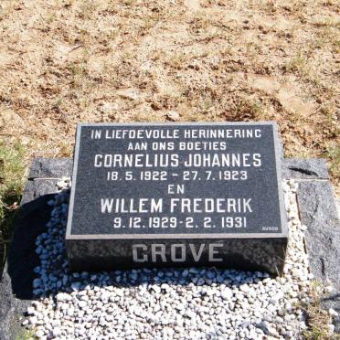 GROVÉ Cornelius Johannes 1922-1923 :: GROVÉ Willem Frederik 1929-1931