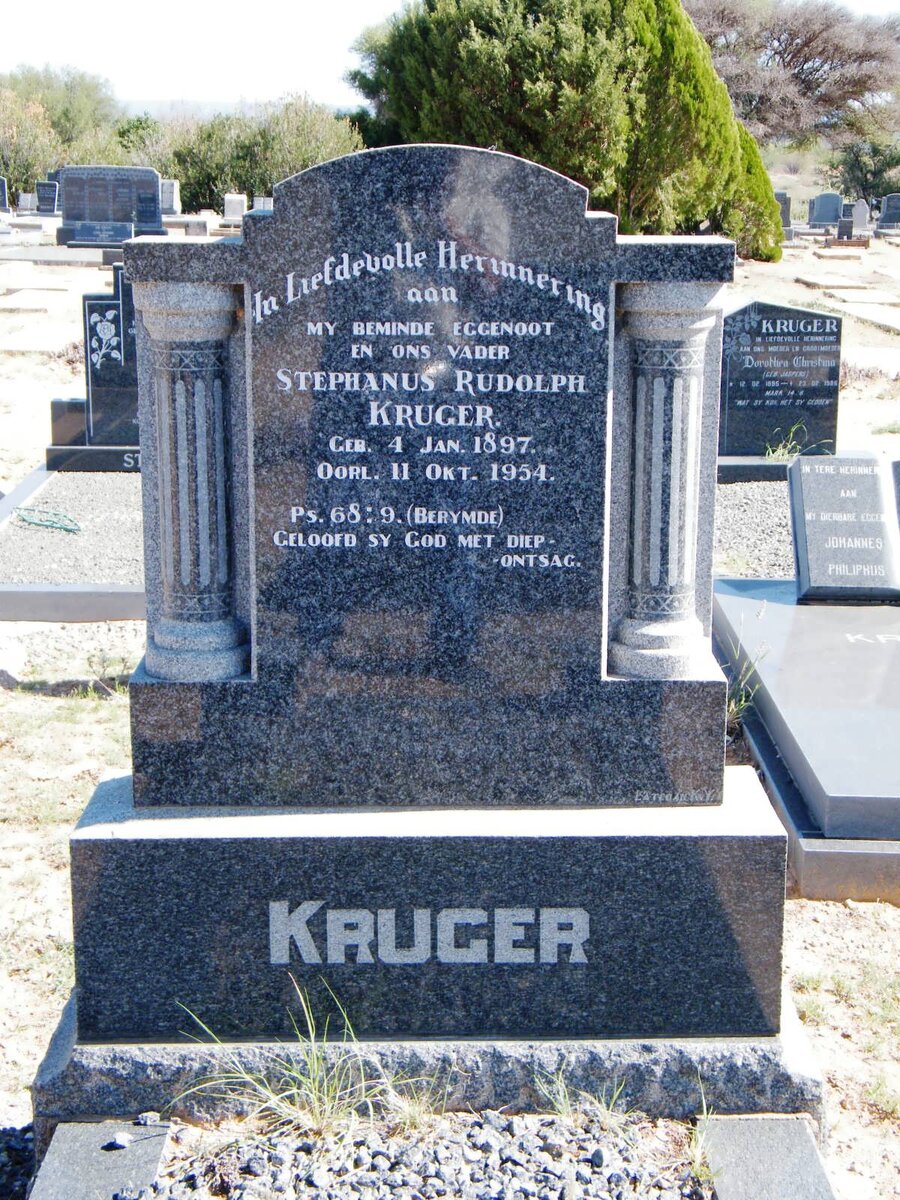 KRUGER Stephanus Rudolph 1897-1954
