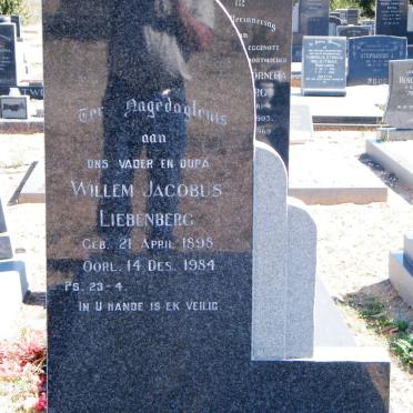 LIEBENBERG Willem Jacobus 1895-1984