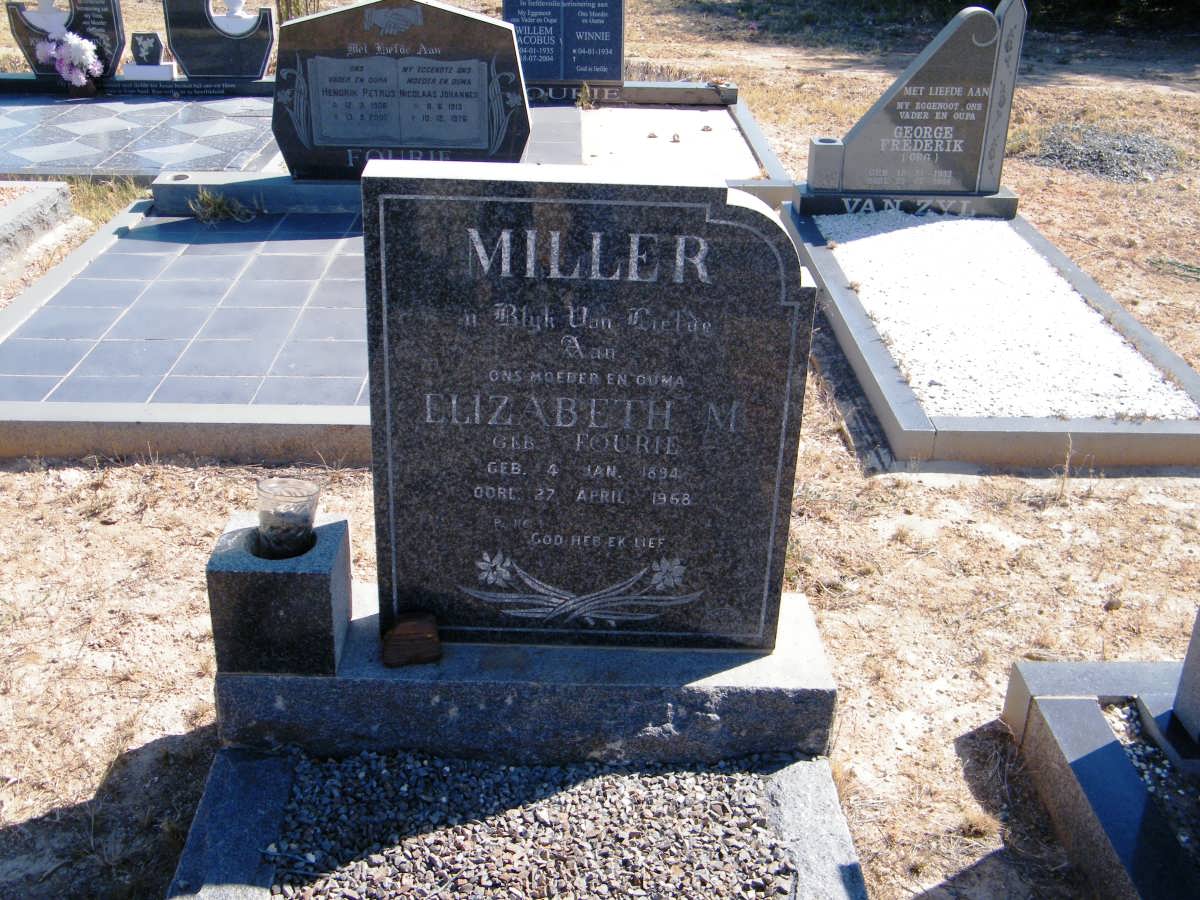 MILLER Elizabeth M. nee FOURIE 1894-1968