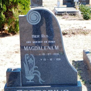 PRETORIUS Magdalena M. 1930-1991