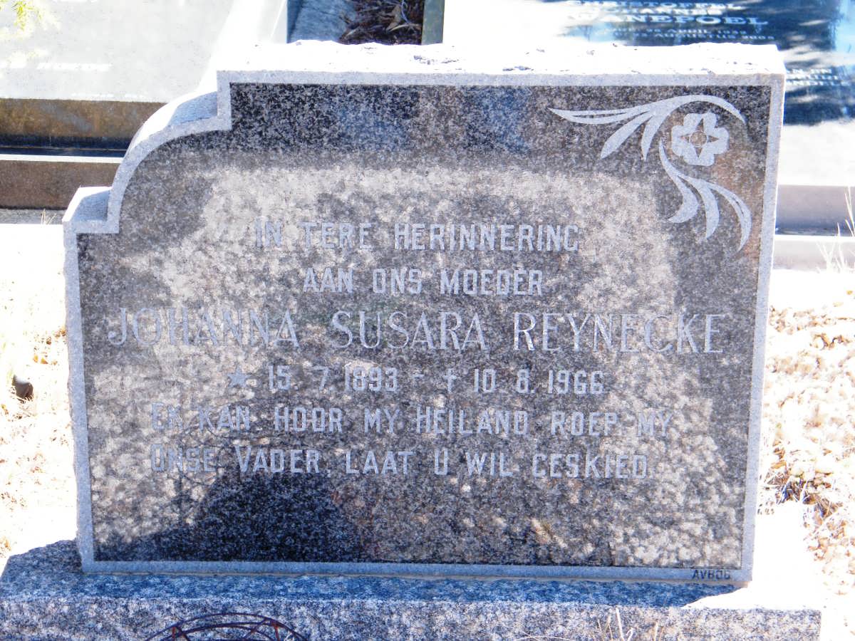 REYNECKE Johanna Susara 1893-1966