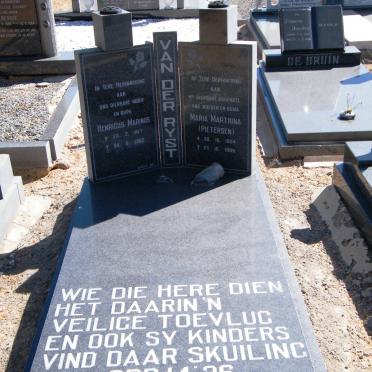 RYST Henrigus Marinus, van der 1917-2002 &amp; Maria Marthina PIETERSEN 1924-1999