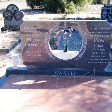SWARTZ Willem Frederick 1922-1994 &amp; Lydia DE KOCK 1929-1991