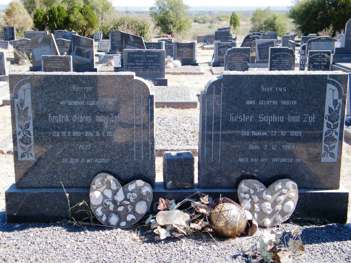 ZYL Hendrik Gideon, van 1889-1953 &amp; Hester Sophia HUMAN 1889-1964