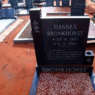 BRONKHORST Hannes 1920-1988