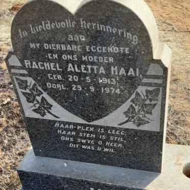 HAAI Rachel Aletta 1913-1974