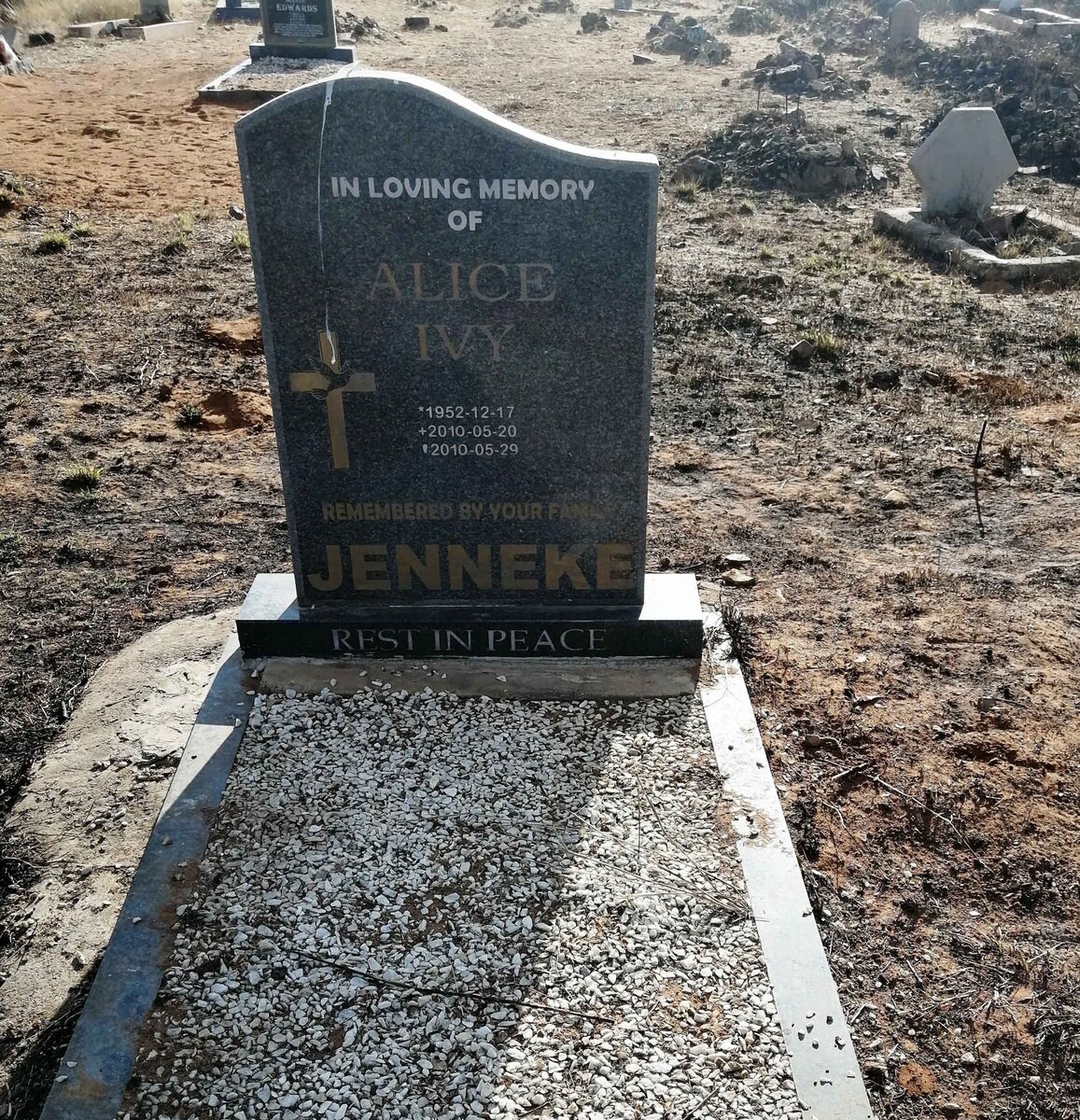 JENNEKE Alice Ivy 1952-2010