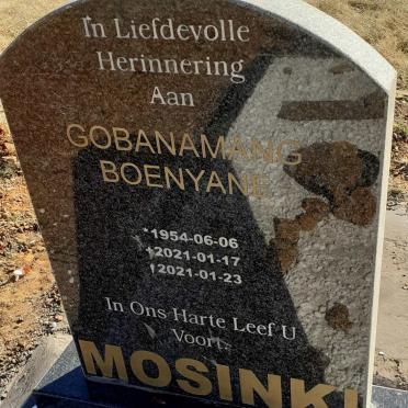MOSINKI Gobanamang Boenyane 1954-2021
