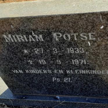 POTSE Miriam 1933-1971