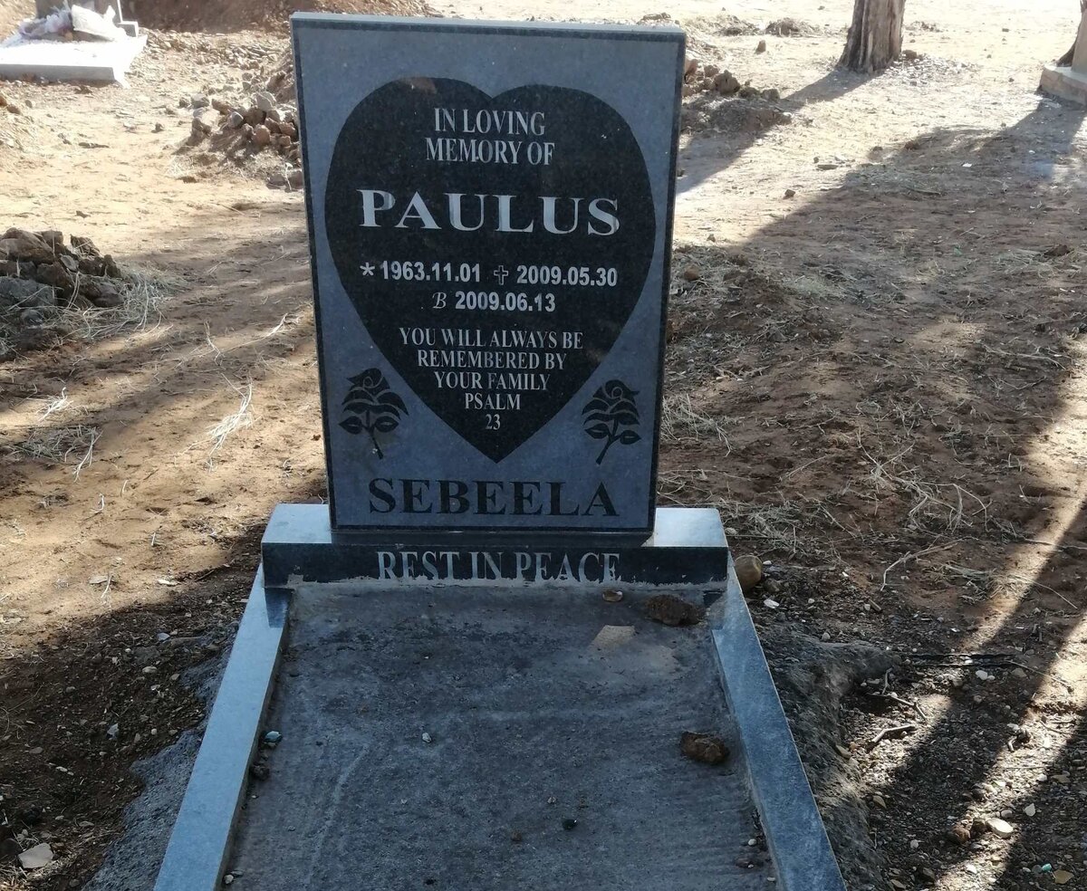SEBEELA Paulus 1963-2009