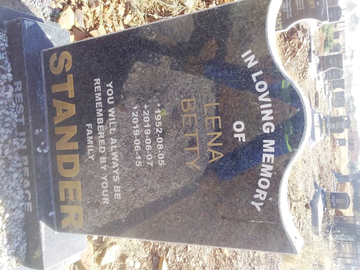 STANDER Lena Betty 1952-2019