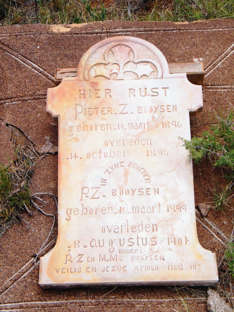 BOOYSEN Pieter Z. 1896-1896 :: BOOYSEN P.Z. 1899-1901