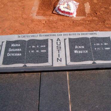 AUSTIN Alwin Webster 1917-1998 &amp; Maria Susanna Catharina 1920-1996