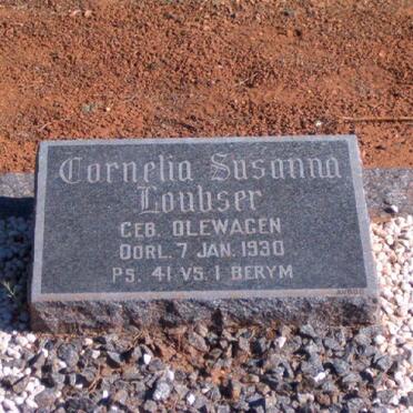 LOUBSER Cornelia Susanna nee OLEWAGEN -1930