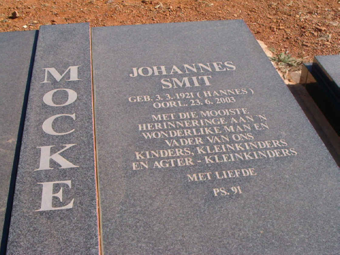 MOCKE Johannes Smit 1921-2003