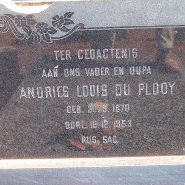 PLOOY Andries Louis, du 1870-1953