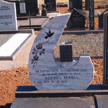 PRETORIUS Sophia Maria neé VAN RHYN 1936-
