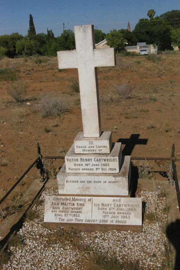 CARTWRIGHT Ida Mary 1865-1963 :: CARTWRIGHT Victor Henry 1907-1924 :: KING Ella Martin nee CARTWRIGHT -1953