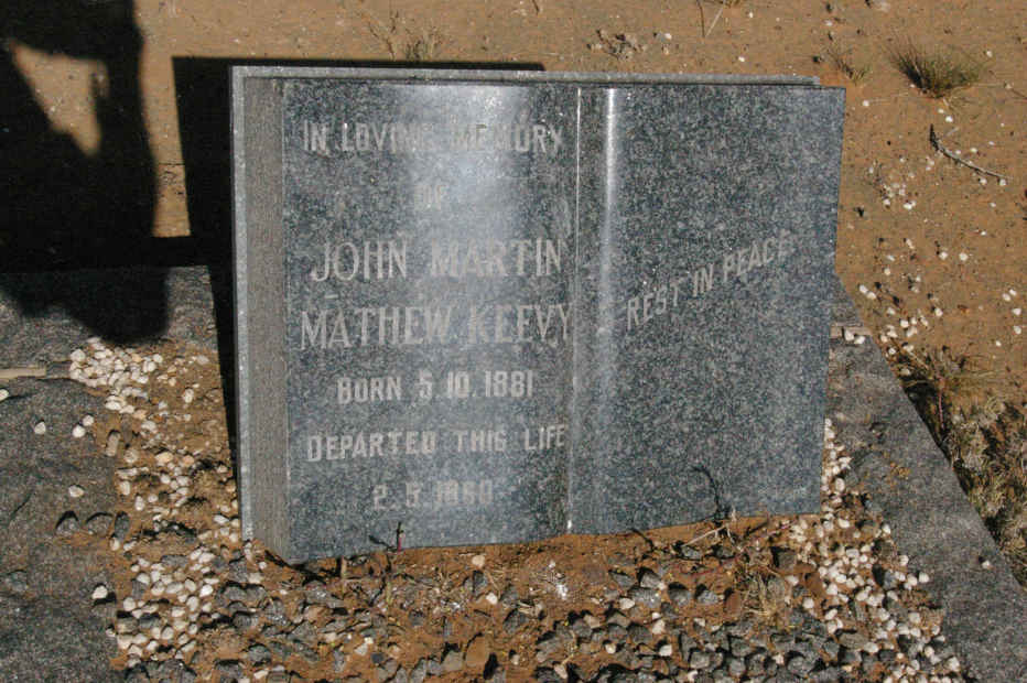 KEEVY John Martin Mathew 1881-1960
