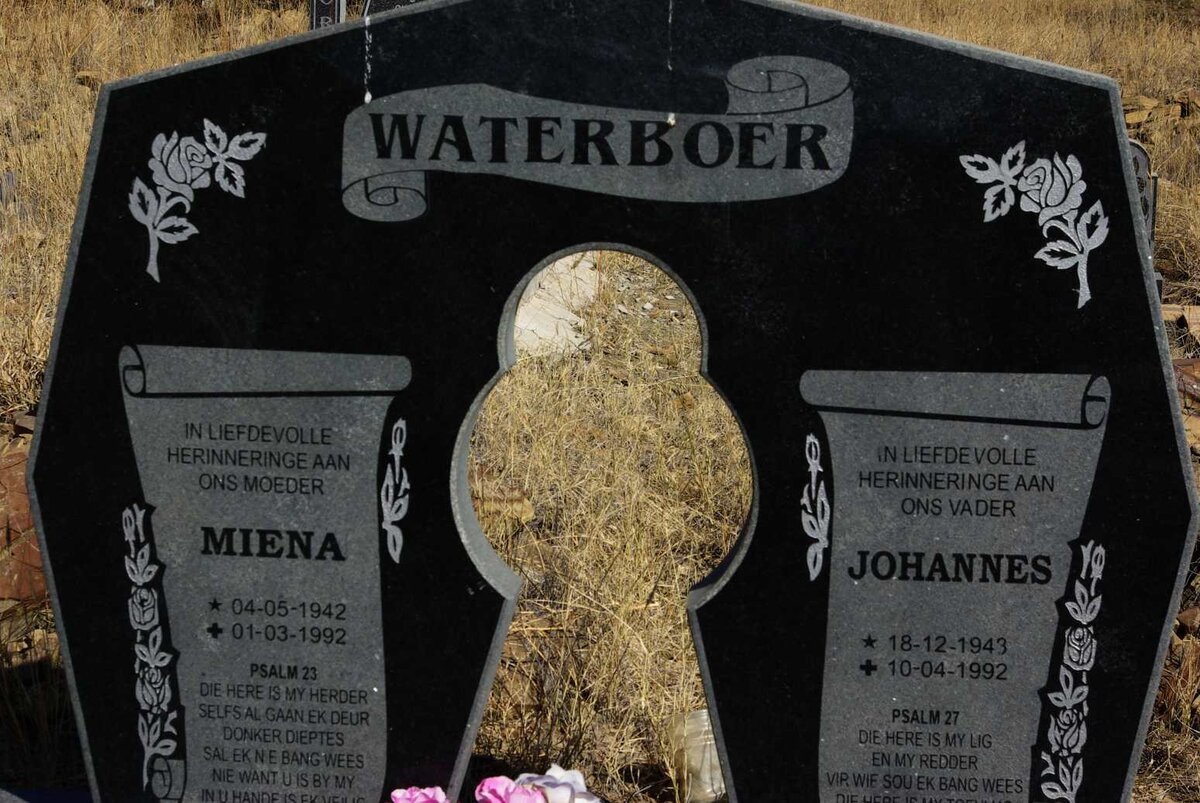 WATERBOER Johannes 1943-1992 &amp; Miena 1942-1992