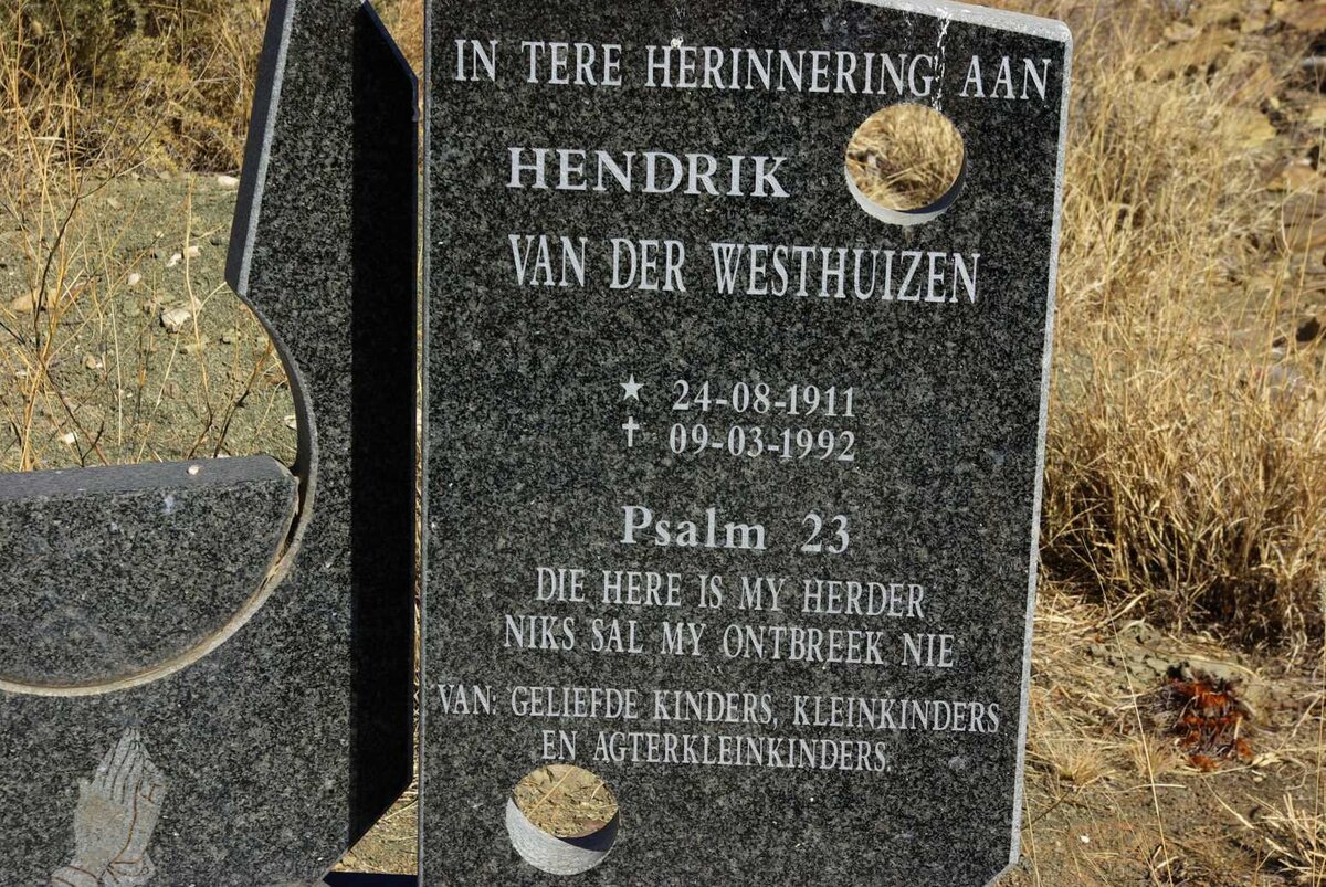 WESTHUIZEN Hendrik, van der 1911-1992
