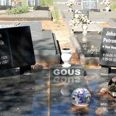 GOUWS Gilliam Hendrik 1929-2007 &amp; Johanna Petronella VAN HEERDEN 1930-2003