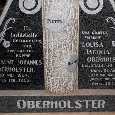 OBERHOLSTER Guillaume Johannes 1897-1965 &amp; Louisa Johanna STALS 1900-1965