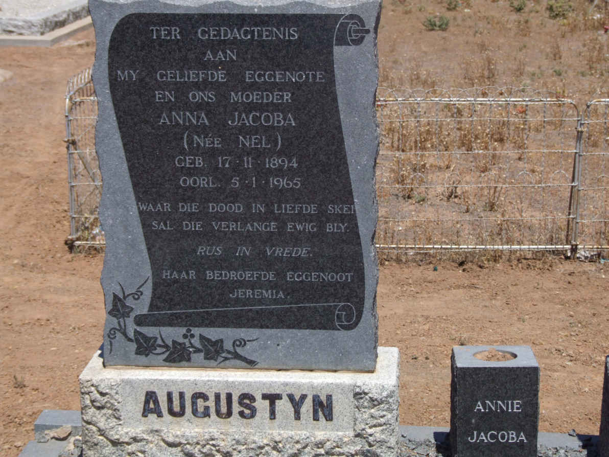 AUGUSTYN Anna Jacoba nee NEL 1894-1965