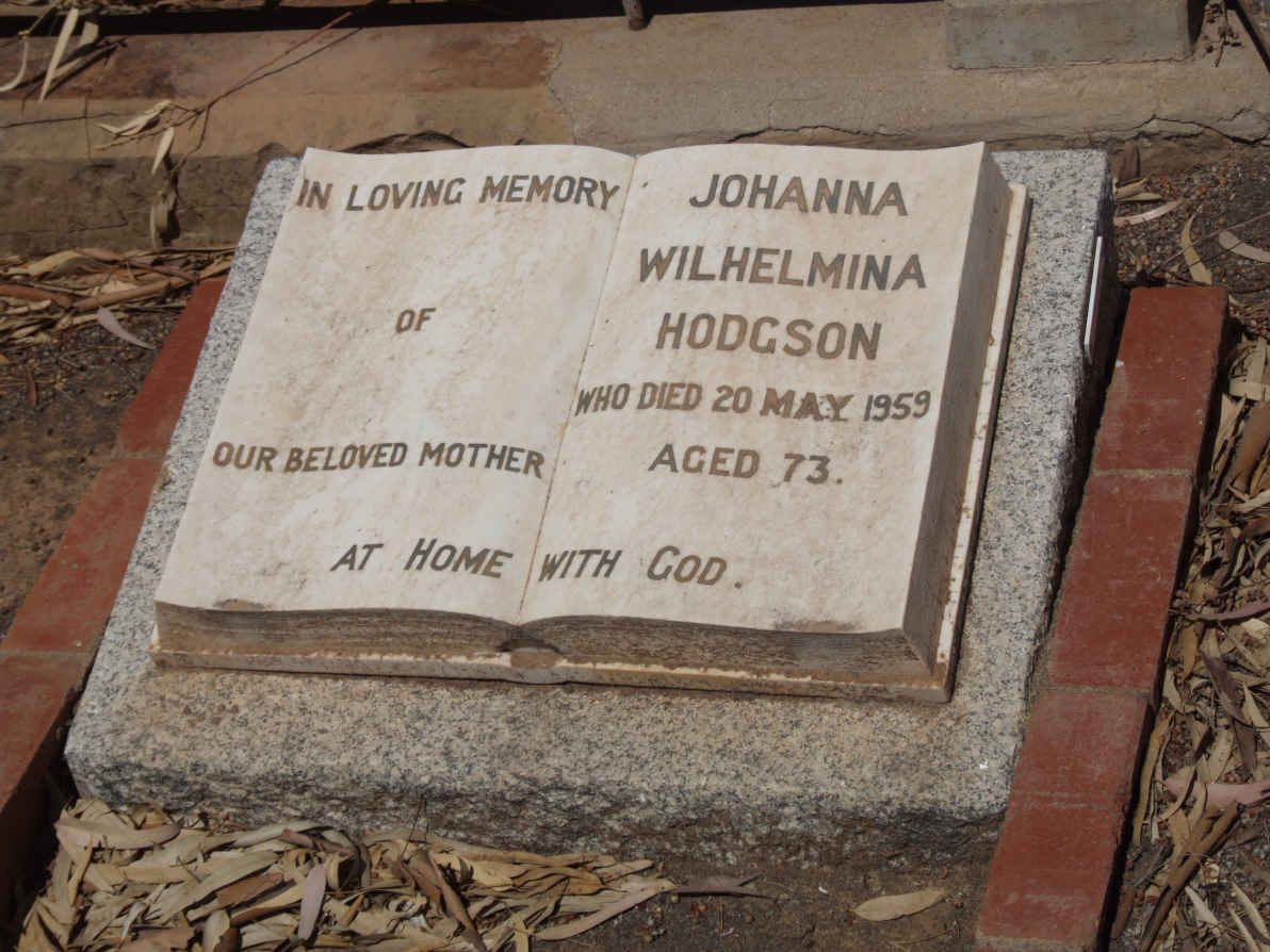 HODGSON Johanna Wilhelmina  -1959