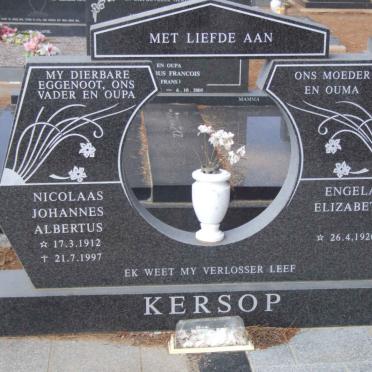 KERSOP Nicolaas Johannes Albertus 1912-1997 &amp; Engela Elizabeth 1920-