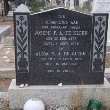 KLERK Joseph P.A., de 1877-1939 &amp; Alida M.H. SMIT 1875-1965