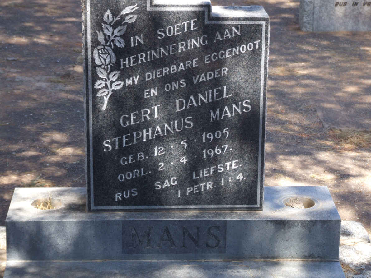 MANS Gert Daniel Stephanus 1905-1967