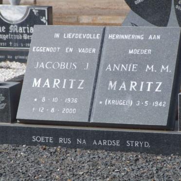 MARITZ Jacobus J. 1936-2000 &amp; Annie M.M. KRÜGEL 1942-