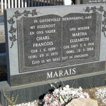 MARAIS Charl Francois 1899-1975 &amp; Martha Elizabeth SMIT 1906-1984