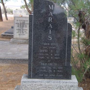 MARAIS David G.F. 1869-1960 &amp; Elizabeth 1872-1930