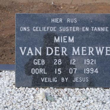 MERWE Miem, van der 1921-1994