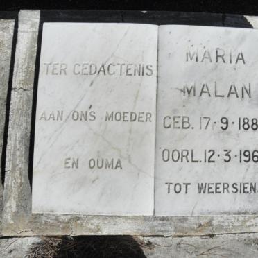 MALAN Maria 1885-1969
