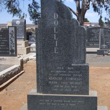 MANS Rensche Cornelia nee BERGH 1908-1952