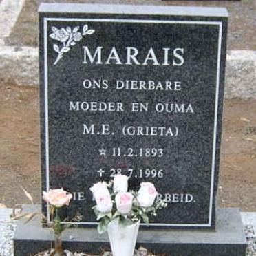 MARAIS M.E. 1893-1996