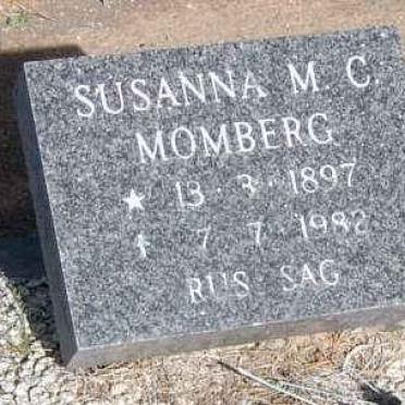 MOMBERG Susanna M.C. 1897-1982