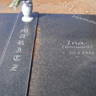 MARITZ Ina nee GOUSSARD 1926-