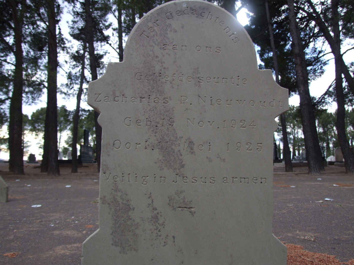 NIEUWOUDT Zacharias P. 1924-1925
