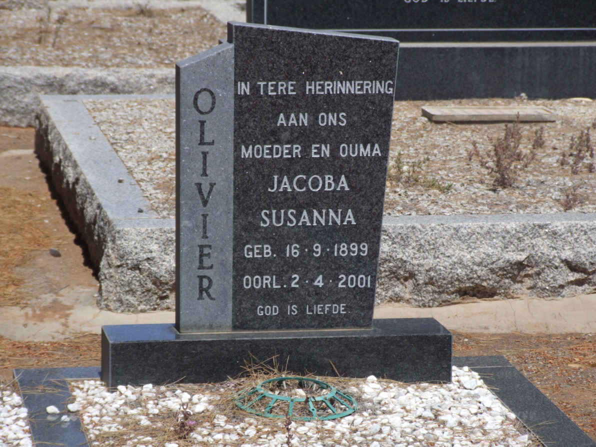 OLIVIER Jacoba Susanna 1899-2001