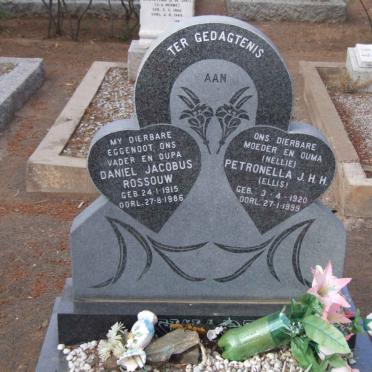 SWART Daniel Jacobus Rossouw 1915-1986 &amp; Petronella J.H.H. ELLIS 1920-1999