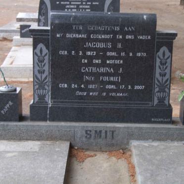 SMIT Jacobus H. 1923-1970 &amp; Catharina J. FOURIE 1927-2007